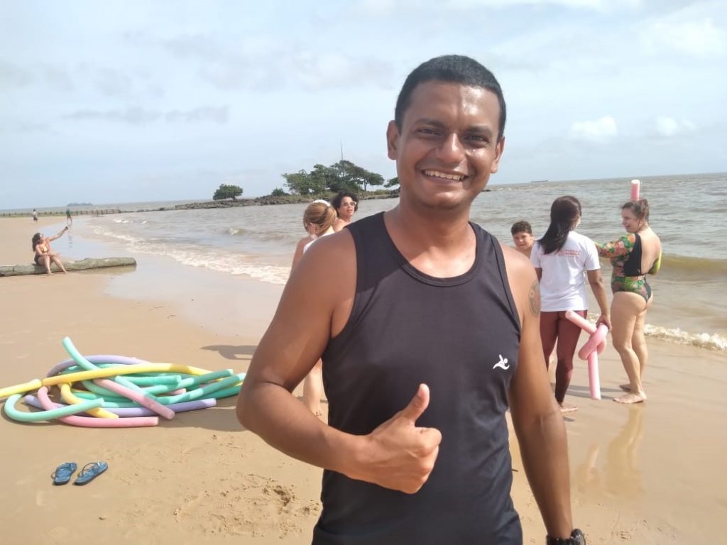 José Rodrigues participou da caminhada e hidroginástica p´romovidos